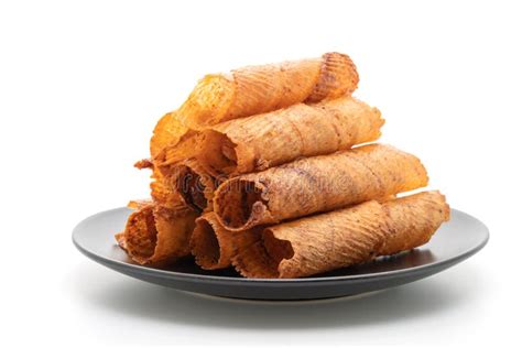 Crispy dried squid rolls stock photo. Image of meat - 160513656