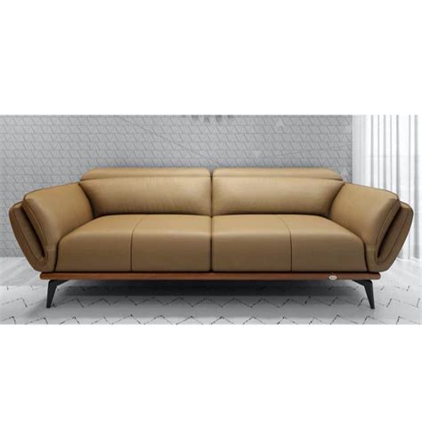 Campbell 3 Seater Leather Sofa In Brown Colour – Haroth.com