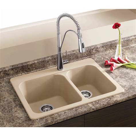 Blanco Silgranit, Natural Granite Composite Topmount Kitchen Sink, Biscotti | The Home Depot Canada