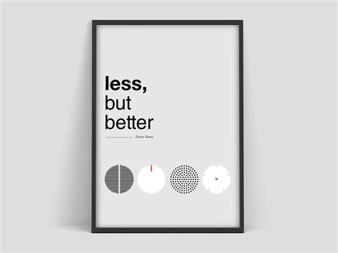 Dieter Rams Poster Less but Better Design Quotes Dieter | Etsy India