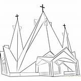 Church Coloring Page For Kids  Free Churches Printable Pages sketch template