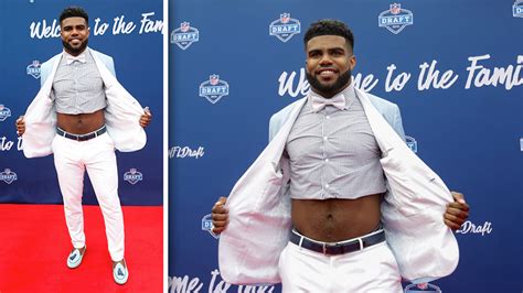 Ezekiel Elliott Bares His Midriff With Sassy Crop Top at NFL Draft