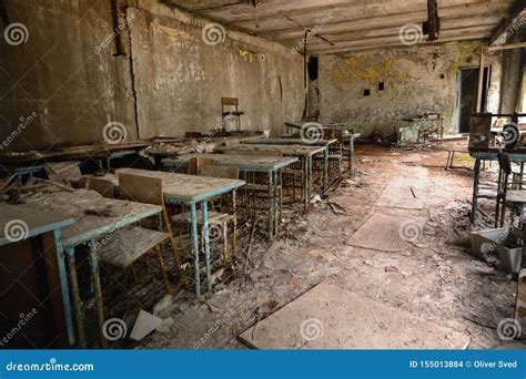 Abandoned Classroom in School Number 5 of Pripyat, Chernobyl Exclusion ...