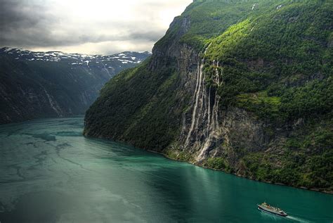 HD wallpaper: river surrounded by mountains at daytime, Norway ...