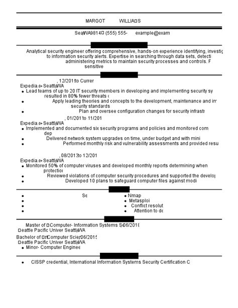 13 Security Engineer Resume Examples for 2024