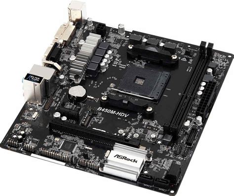 ASRock B450M-HDV AMD B450 Ryzen Socket AM4 Micro-ATX Desktop ...