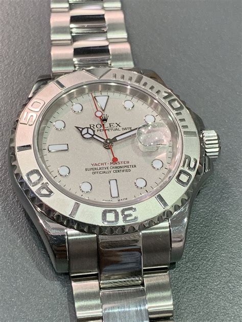 Rolex Yacht-Master 40mm case made from platinum and stainless steel - Carr Watches