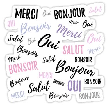 French Words Sticker by Adele Mawhinney | French words, Etsy prints ...