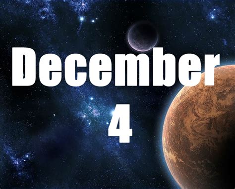 December 4 Birthday horoscope - zodiac sign for December 4th