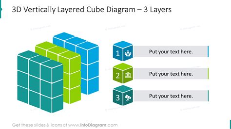 24 Flat Cube Graphics 3D Box Diagrams for presenting segment OLAP multi dimensional architecture ...