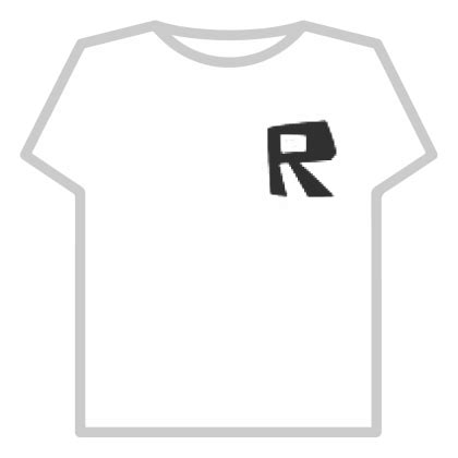 Black Invert Classic Roblox R Logo T-Shirt - Roblox