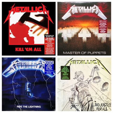 Metallica: Lot of their first 4 Studio Albums [Latest Pressings] LP Vinyl Record | Vinyl records ...