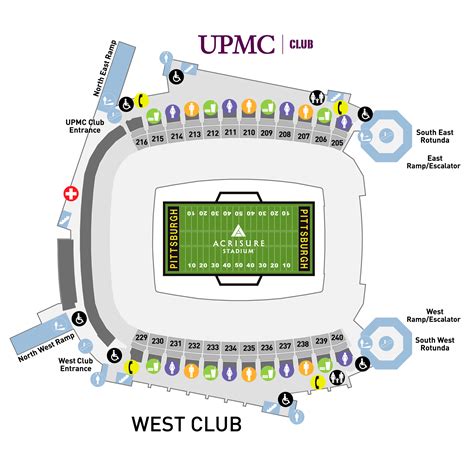 Maps and Seating Charts - Acrisure Stadium in Pittsburgh, PA