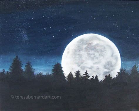 Full Moon Rising - Teresa Bernard Oil Paintings