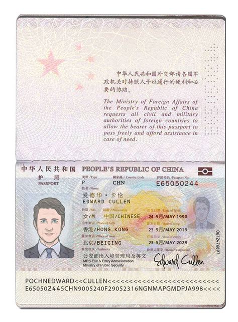 China Passport Template – PSD Photoshop File