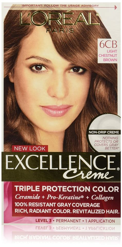 L'Oreal Paris Excellence Creme Hair Color 6CB Light Chestnut Brown Retail Box 71249218358 | eBay