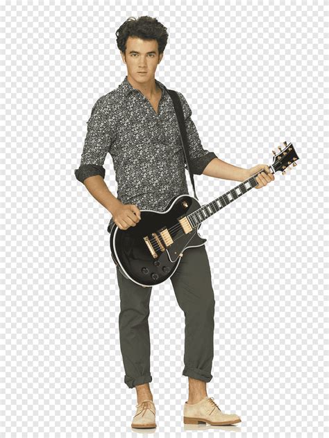 Kevin Jonas, standing man holding guitar, png | PNGEgg