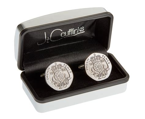 25th Silver Wedding Anniversary gift in 2017 Coin cufflinks