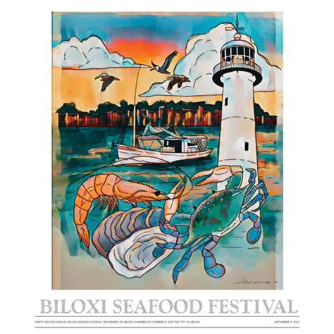 2023 Biloxi Seafood Festival Poster - Biloxi Chamber of Commerce