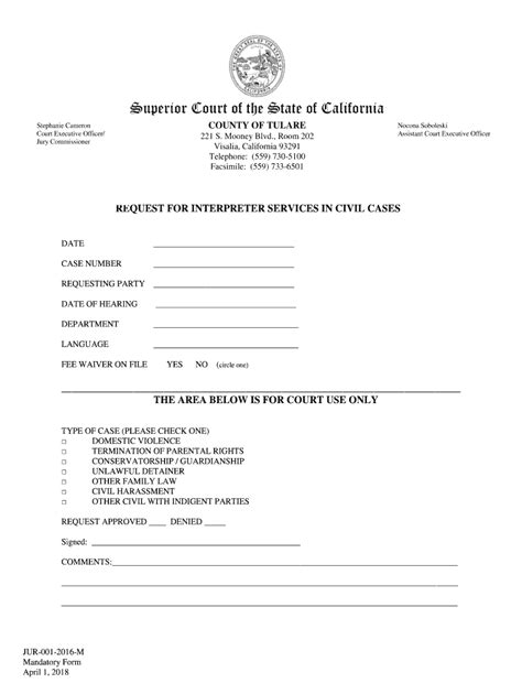 Tulare County Superior Court Jury Duty - Fill Online, Printable, Fillable, Blank | pdfFiller