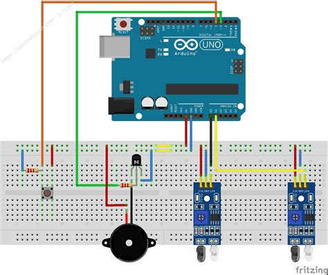 Door alarm circuit using IR sensor and Arduino board | microdigisoft.com