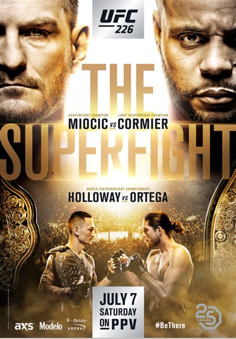 Official UFC226 poster | Ufc, Ufc poster, Ufc fight night