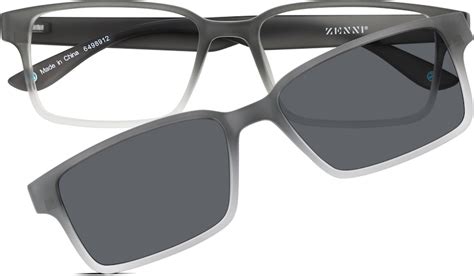 Gray Rectangle Magnetic Snap-On Set #6498912 | Zenni Optical Canada