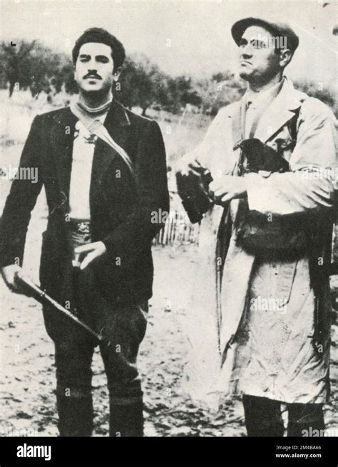 Italian bandits Salvatore Giuliano (right) and his lieutenant Gaspare Pisciotta, Italy 1940s ...