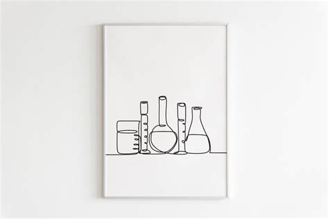 Minimalist Science Line Art Digital Download Chemistry Print - Etsy