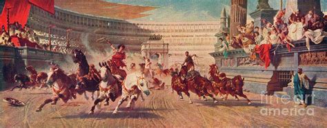 A Roman Chariot Race by Print Collector