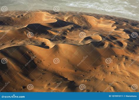 Aerial View of Sand Dunes at Rub Al Khali Stock Image - Image of ...