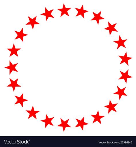 Red Flag With Gold Stars In A Circle - About Flag Collections