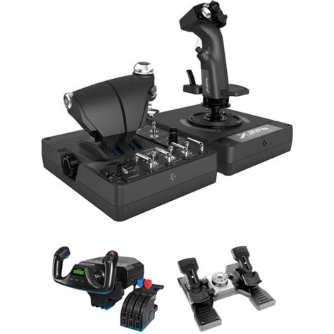 Logitech G Flight Yoke System Kit with Flight Rudder Pedals and