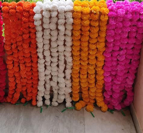 Sale On 30 PCs Indian Wedding Decor Indian Marigold Garland Artificial ...