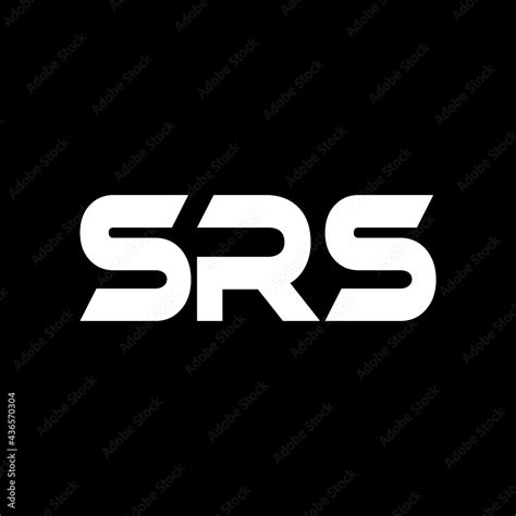 SRS letter logo design with black background in illustrator, vector ...