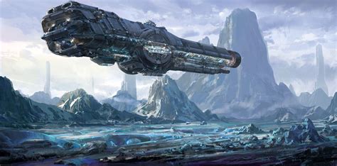 ArtStation - Spaceship practice, Mark Li | Space ship concept art, Sci fi concept art, Starship ...