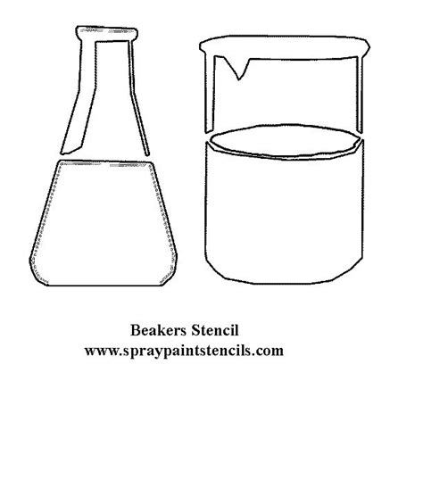 beakers-stencil.gif (GIF Image, 612x720 pixels) | Beakers, Spray paint ...