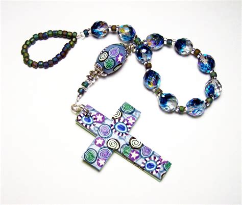 Catholic Prayer Beads Chaplet Polymer Clay One-Decade Rosary