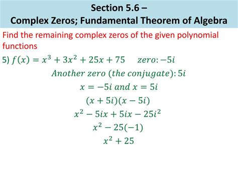 Ppt Section Complex Zeros Fundamental Theorem Of Algebra | My XXX Hot Girl