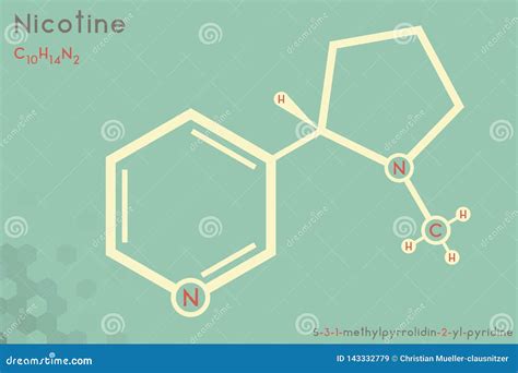 Infographic of the Molecule of Nicotine Stock Vector - Illustration of model, cancer: 143332779