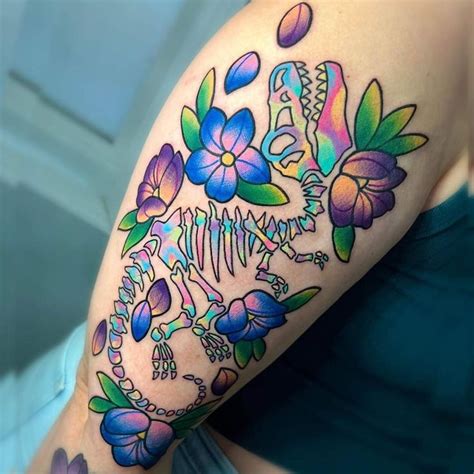 Dino tattoo | Cute tattoos, Tattoos, Body art tattoos