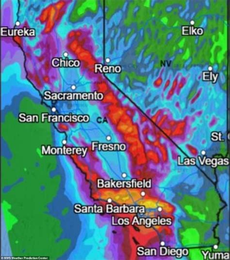 Map reveals where 'excessive rainfall' is due in California