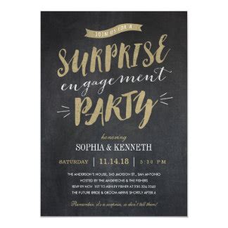 Surprise Engagement Party Invitations & Announcements | Zazzle