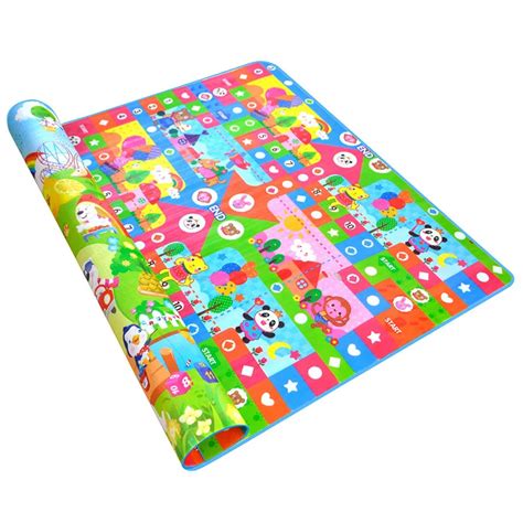 Children Double sided Flight Chess Design Game Mat Kids Home Crawling Play Carpet Child Game Mat ...