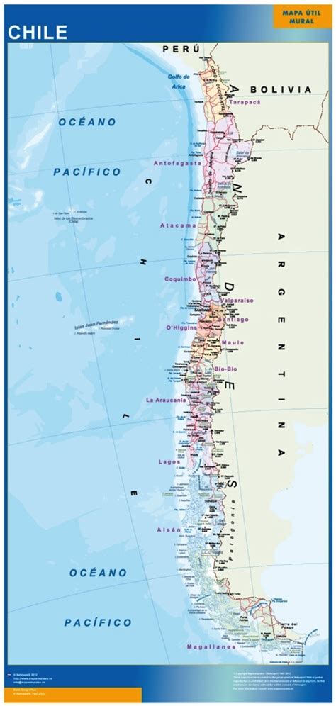 Talca map from Chile | Wall maps of he world