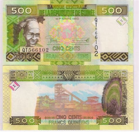 Guinea – – 500 francs 1962 ,unc currency note - KB Coins & Currencies