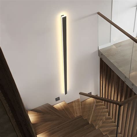 Modern Minimalist Style Linear Wall Sconce Acrylic 1 Light Sconces for Outdoor - 220V-240V Black ...