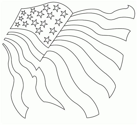 American Flag Coloring Page - Coloring Home