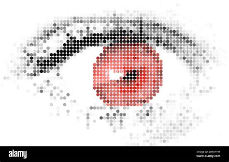 Abstract human - digital - red eye Stock Vector Image & Art - Alamy