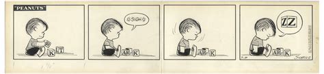 Lot Detail - Charles Schulz Original 1954 ''Peanuts'' Comic Strip, Featuring Linus